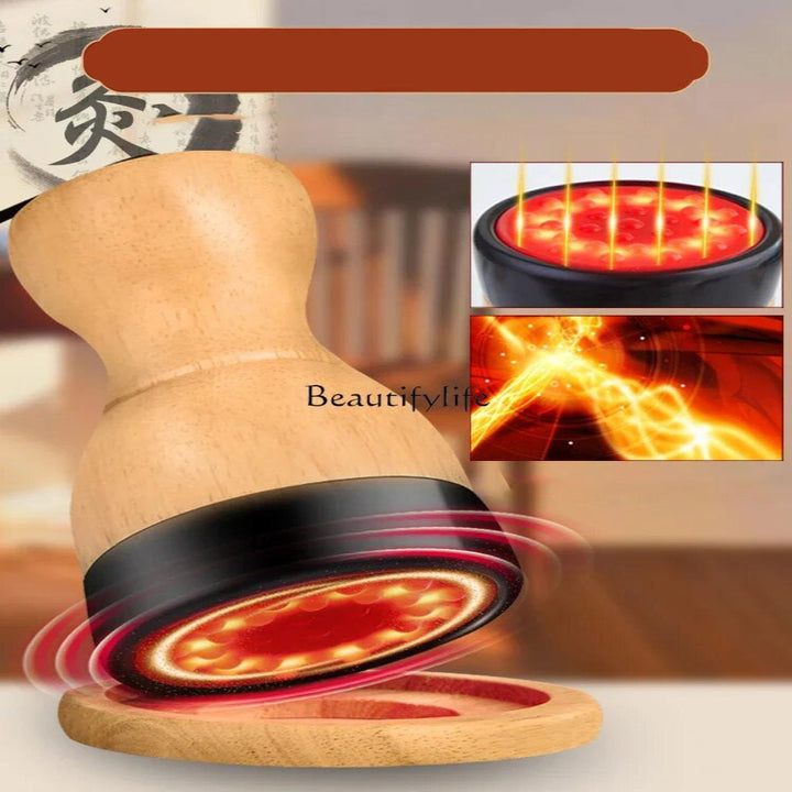 Premium Hot Stone Electric Gua Sha Massager – Back and Waist Massage Tool for Relaxing Muscles, Body Warm Moxibustion Therapy Spa with Bian Stone, Acupuncture, and Collateral Dredging