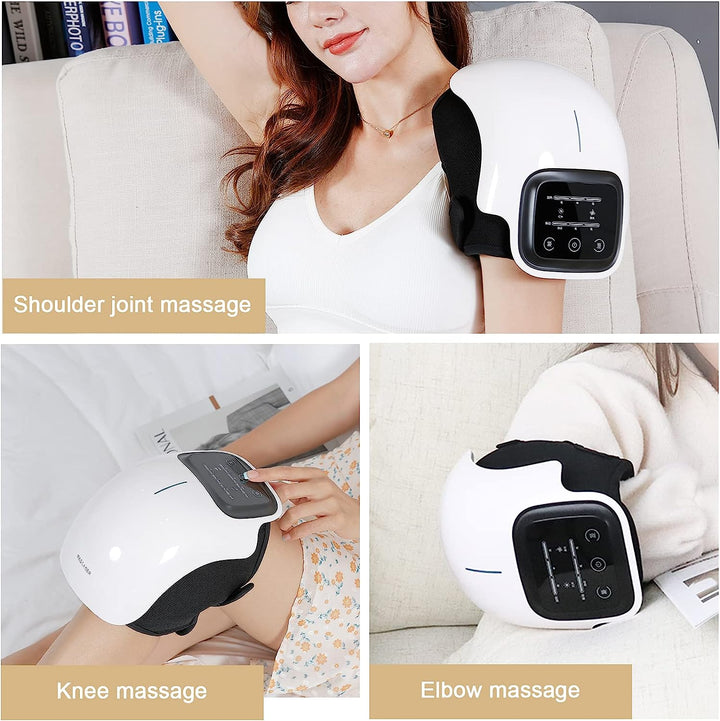 Premium Infrared Knee Massager – Pain Relief Device with Heat and Vibration Therapy for Swelling, Stiff Joints, Ligament Strain, and Muscle Injuries, Cordless and Lightweight with LED Touch Control