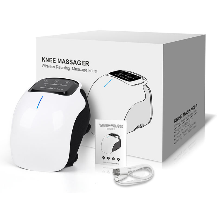 Premium Infrared Knee Massager – Pain Relief Device with Heat and Vibration Therapy for Swelling, Stiff Joints, Ligament Strain, and Muscle Injuries, Cordless and Lightweight with LED Touch Control