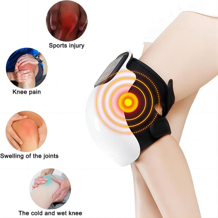 Premium Infrared Knee Massager – Pain Relief Device with Heat and Vibration Therapy for Swelling, Stiff Joints, Ligament Strain, and Muscle Injuries, Cordless and Lightweight with LED Touch Control