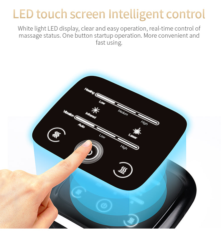 Premium Infrared Knee Massager – Pain Relief Device with Heat and Vibration Therapy for Swelling, Stiff Joints, Ligament Strain, and Muscle Injuries, Cordless and Lightweight with LED Touch Control