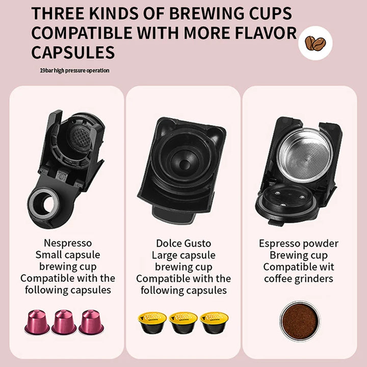Premium Italian Capsule Coffee Machine – Compact All-in-One Drip and Americano Maker for Home and Office