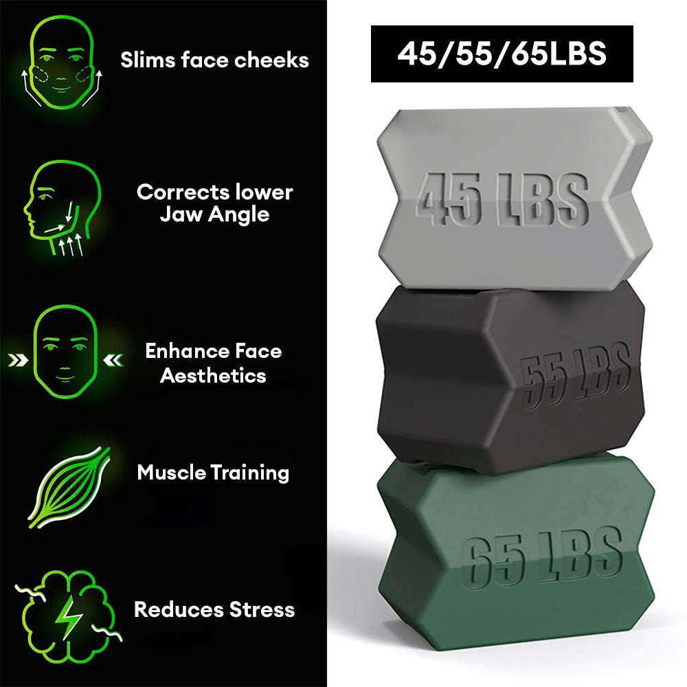 Premium Jawline Exerciser – Silicone Masseter Muscle Trainer for Facial Toner & Chin Lifting – Cheek & Jawline Fitness Equipment for Double Chin, Jawline & Face Shape Improvement
