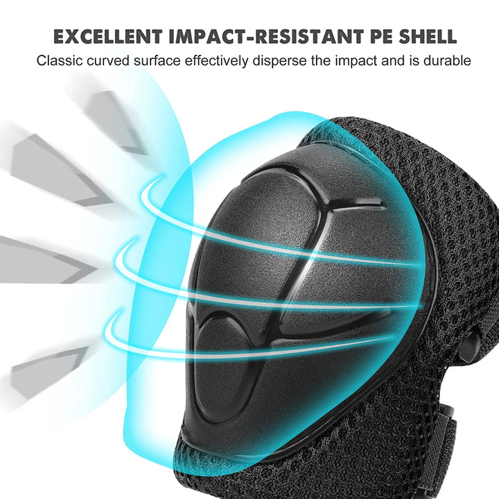 Premium Kids Knee Pads, Elbow Pads & Wrist Guards Safety Set for Ages 3-7, Adjustable Protective Gear for Boys & Girls, Perfect for Skating, Cycling, Skateboard – 6 Pieces