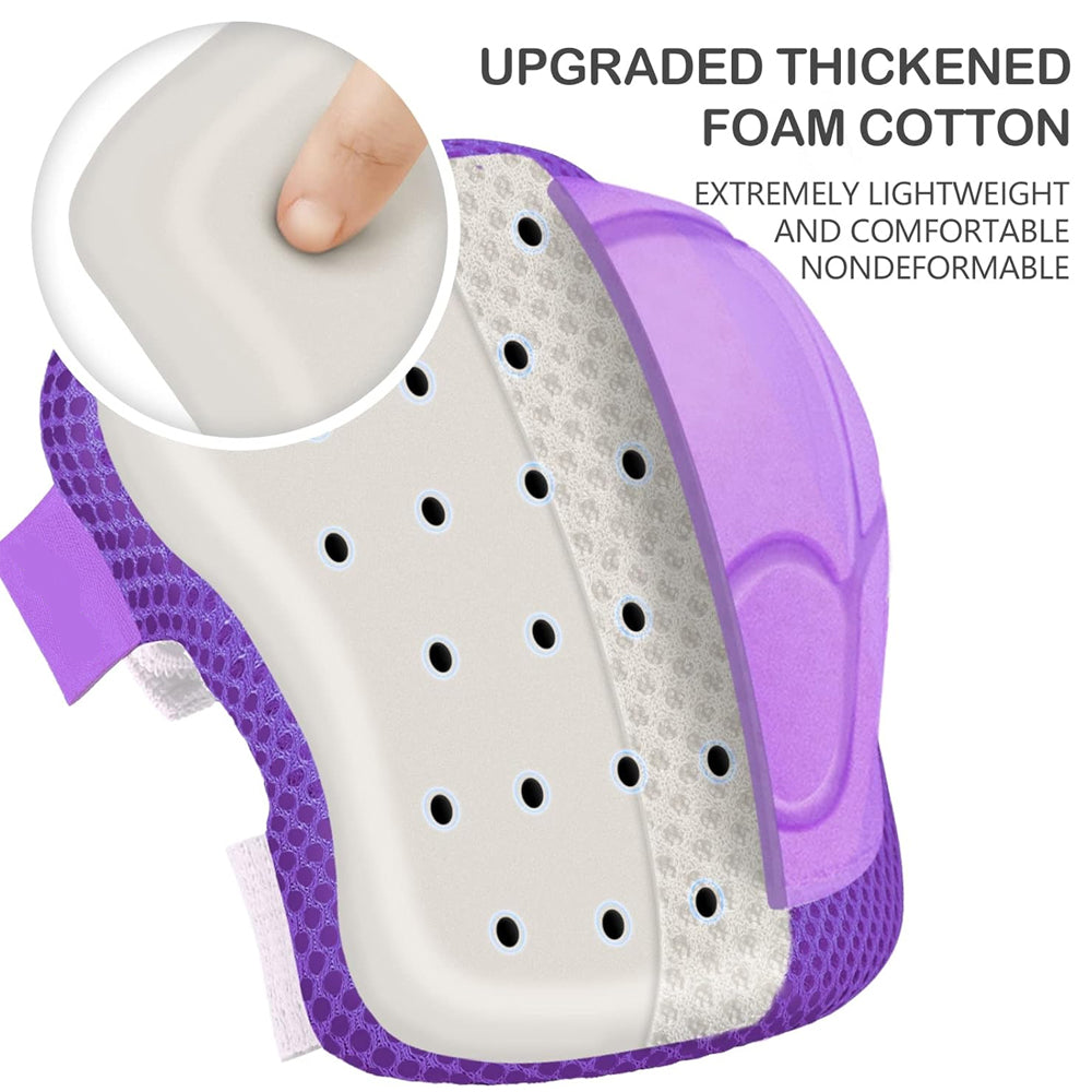 Premium Kids Knee Pads, Elbow Pads & Wrist Guards Safety Set for Ages 3-7, Adjustable Protective Gear for Boys & Girls, Perfect for Skating, Cycling, Skateboard – 6 Pieces
