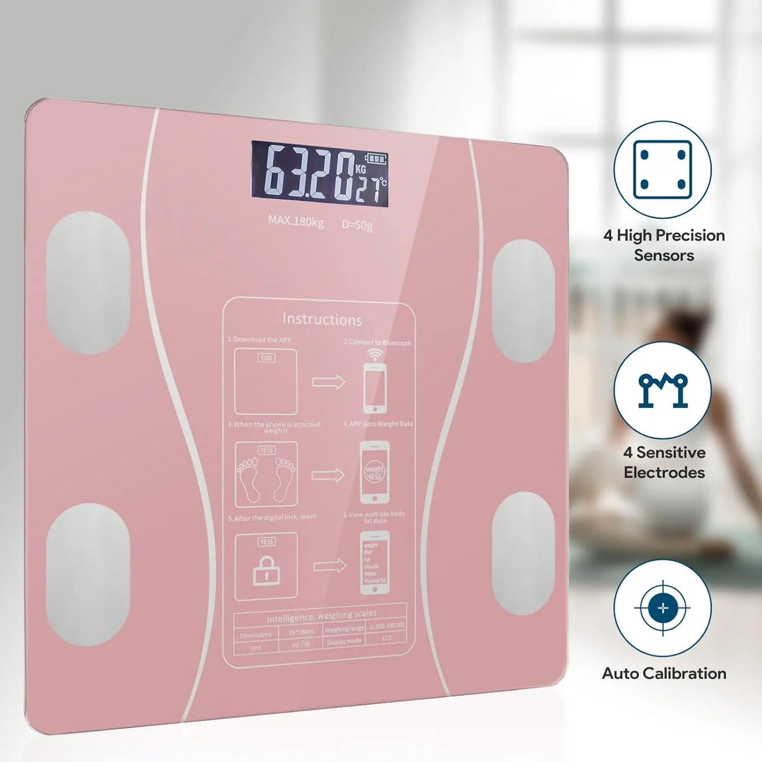 Premium LED Body Composition Scale – Accurate Digital Bathroom Scale with Body Fat Analysis, Bluetooth Connectivity, Health Tracking for Smart Home