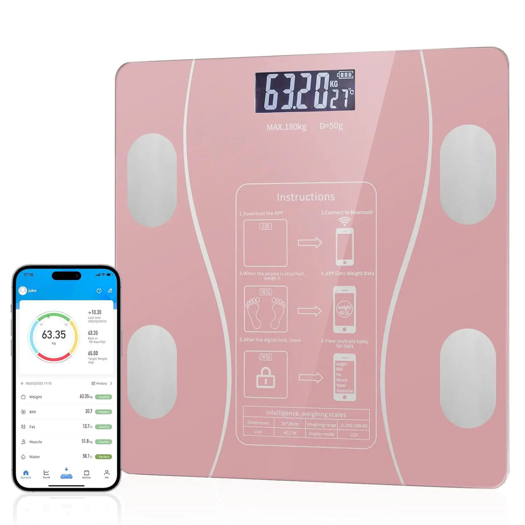 Premium LED Body Composition Scale – Accurate Digital Bathroom Scale with Body Fat Analysis, Bluetooth Connectivity, Health Tracking for Smart Home