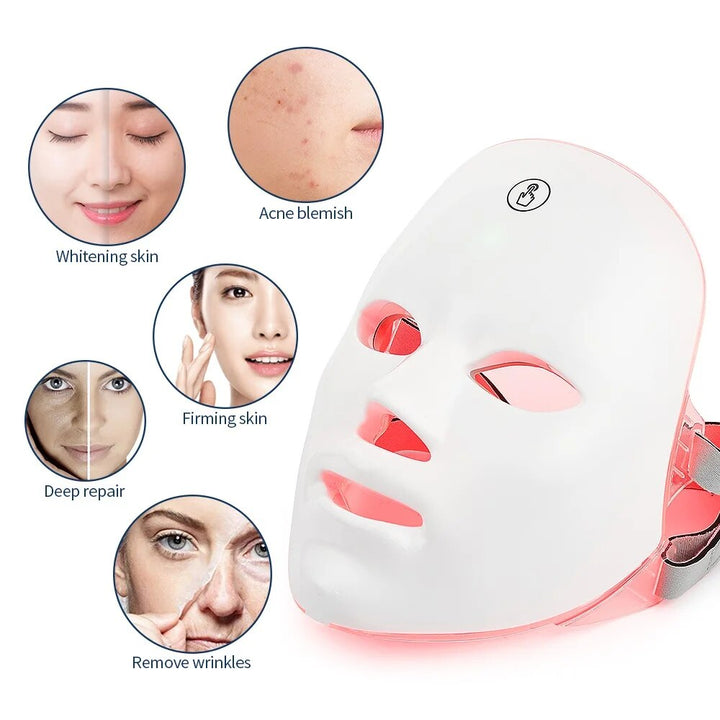 Premium LED Facial and Neck Rejuvenation Machine – Skin Rejuvenation Massager for Anti-Aging, Wrinkle Reduction, and Skin Tightening with Advanced Light Therapy