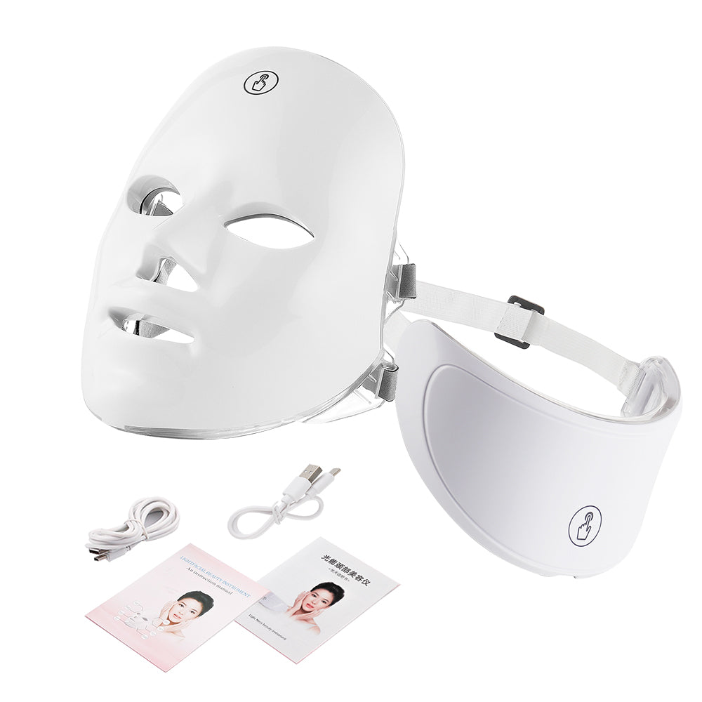 Premium LED Facial and Neck Rejuvenation Machine – Skin Rejuvenation Massager for Anti-Aging, Wrinkle Reduction, and Skin Tightening with Advanced Light Therapy