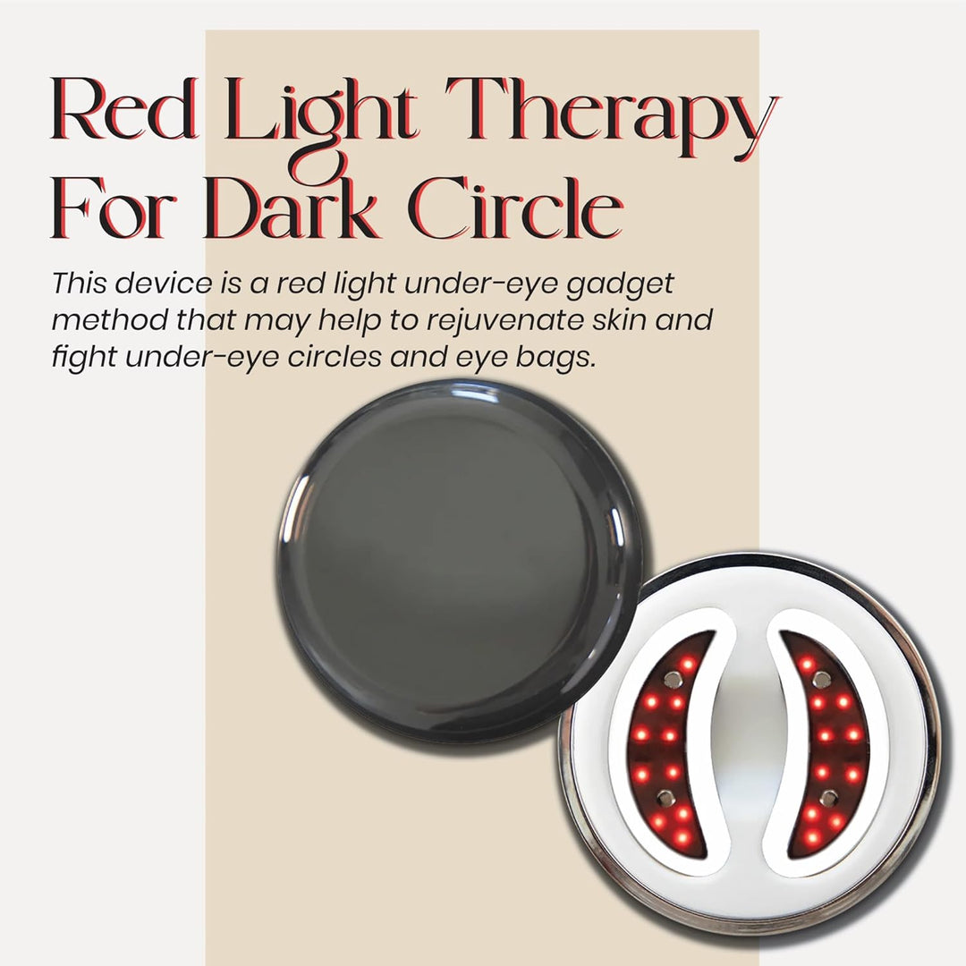 Premium LED Red Light Eye Therapy Massager with EMS and Gel Patches for Under Eye Wrinkle Treatment, 2 Modes, Rechargeable 400mAh Battery, Automatic Shut Off, Type-C Charging Interface, Anti-Aging Eye Care