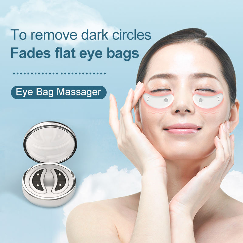 Premium LED Red Light Eye Therapy Massager with EMS and Gel Patches for Under Eye Wrinkle Treatment, 2 Modes, Rechargeable 400mAh Battery, Automatic Shut Off, Type-C Charging Interface, Anti-Aging Eye Care