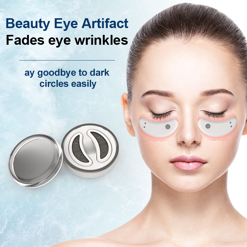 Premium LED Red Light Eye Therapy Massager with EMS and Gel Patches for Under Eye Wrinkle Treatment, 2 Modes, Rechargeable 400mAh Battery, Automatic Shut Off, Type-C Charging Interface, Anti-Aging Eye Care