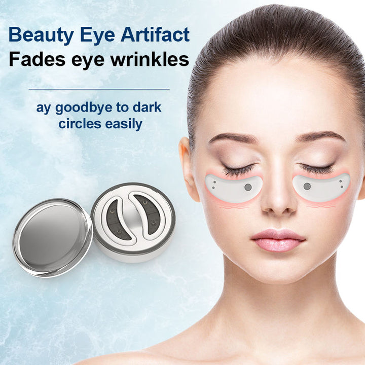 Premium LED Red Light Eye Therapy Massager with EMS and Gel Patches for Under Eye Wrinkle Treatment, 2 Modes, Rechargeable 400mAh Battery, Automatic Shut Off, Type-C Charging Interface, Anti-Aging Eye Care