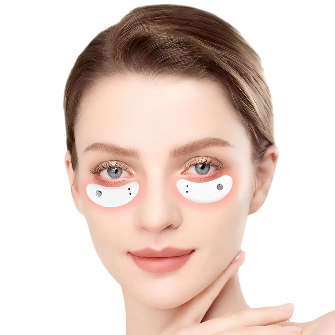 Premium LED Red Light Eye Therapy Massager with EMS and Gel Patches for Under Eye Wrinkle Treatment, 2 Modes, Rechargeable 400mAh Battery, Automatic Shut Off, Type-C Charging Interface, Anti-Aging Eye Care