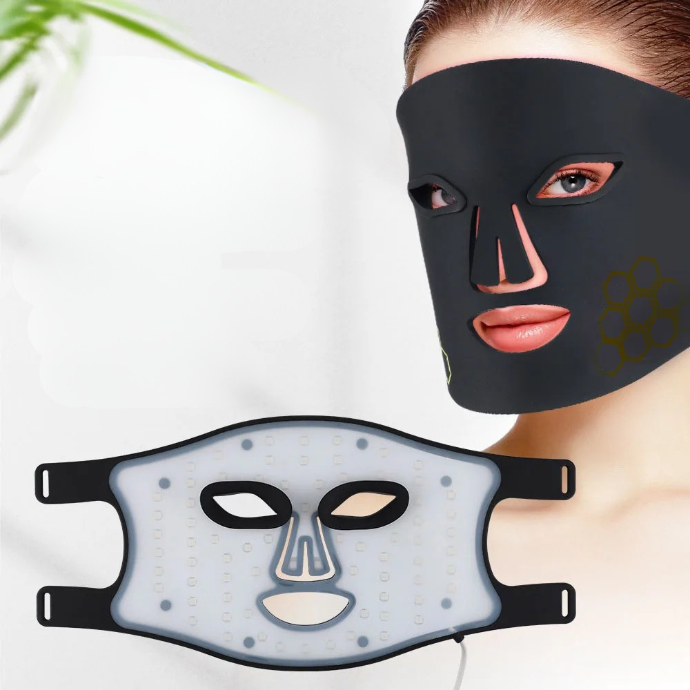 Premium LED Red Light Therapy Face Mask – 460nm 660nm 850nm Photon Beauty Device with Timer and USB Charging