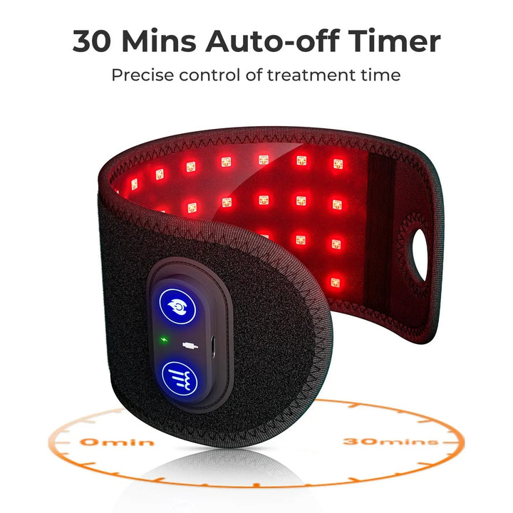 Premium LED Red Light Therapy Pad for Face and Body Pain Relief – 660nm & 850nm Portable Beauty Device with Adjustable Straps, 16W, 120 LEDs, Timer & Large Coverage Area