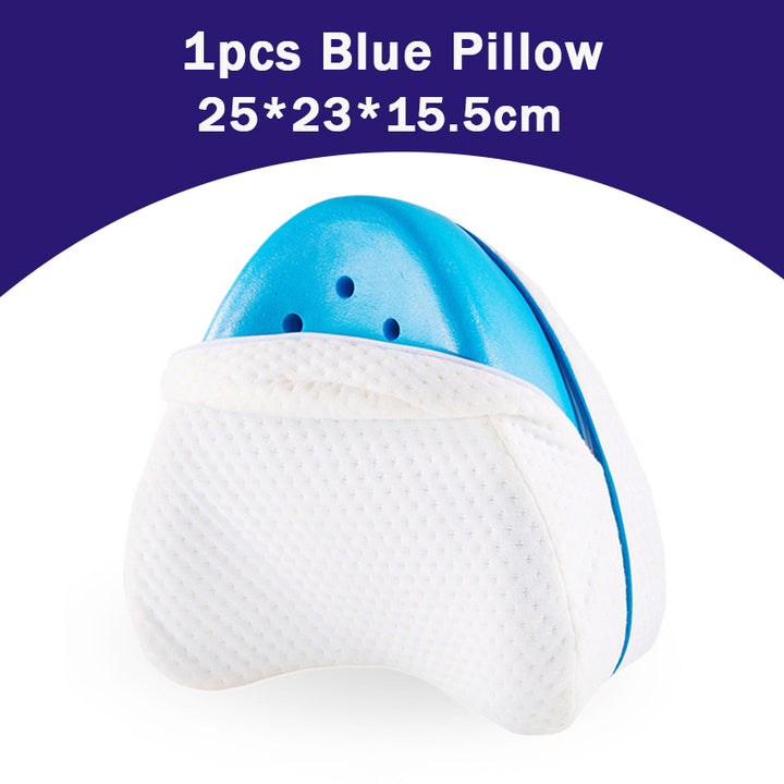 Premium Leg Pillow for Side Sleepers – Memory Foam Relief for Pregnant Women, Leg Pain & Edema – Breathable Heart-Shaped Design with Elastic Straps for Comfortable Sleeping