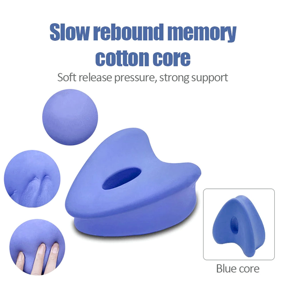 Premium Leg Pillow for Side Sleepers – Memory Foam Relief for Pregnant Women, Leg Pain & Edema – Breathable Heart-Shaped Design with Elastic Straps for Comfortable Sleeping