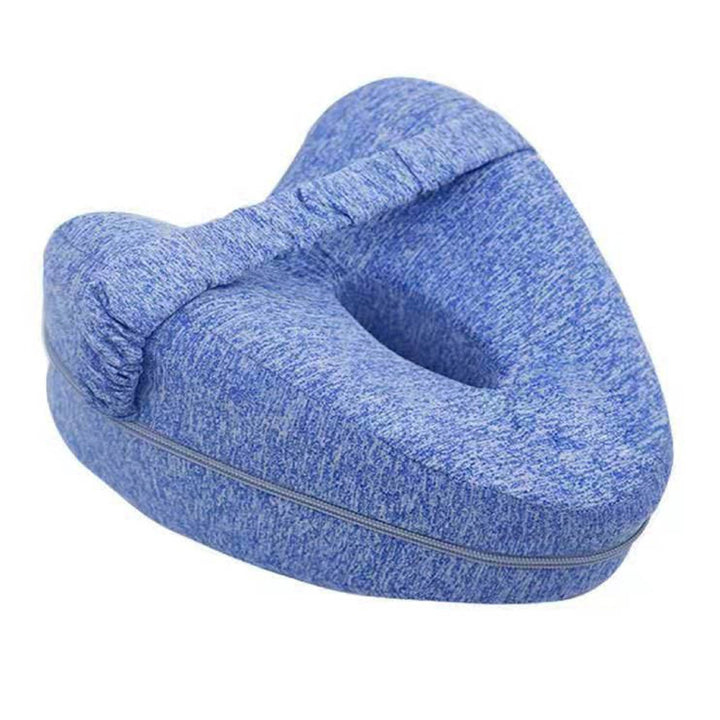 Premium Leg Pillow for Side Sleepers – Memory Foam Relief for Pregnant Women, Leg Pain & Edema – Breathable Heart-Shaped Design with Elastic Straps for Comfortable Sleeping