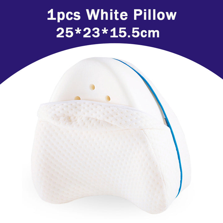Premium Leg Pillow for Side Sleepers – Memory Foam Relief for Pregnant Women, Leg Pain & Edema – Breathable Heart-Shaped Design with Elastic Straps for Comfortable Sleeping