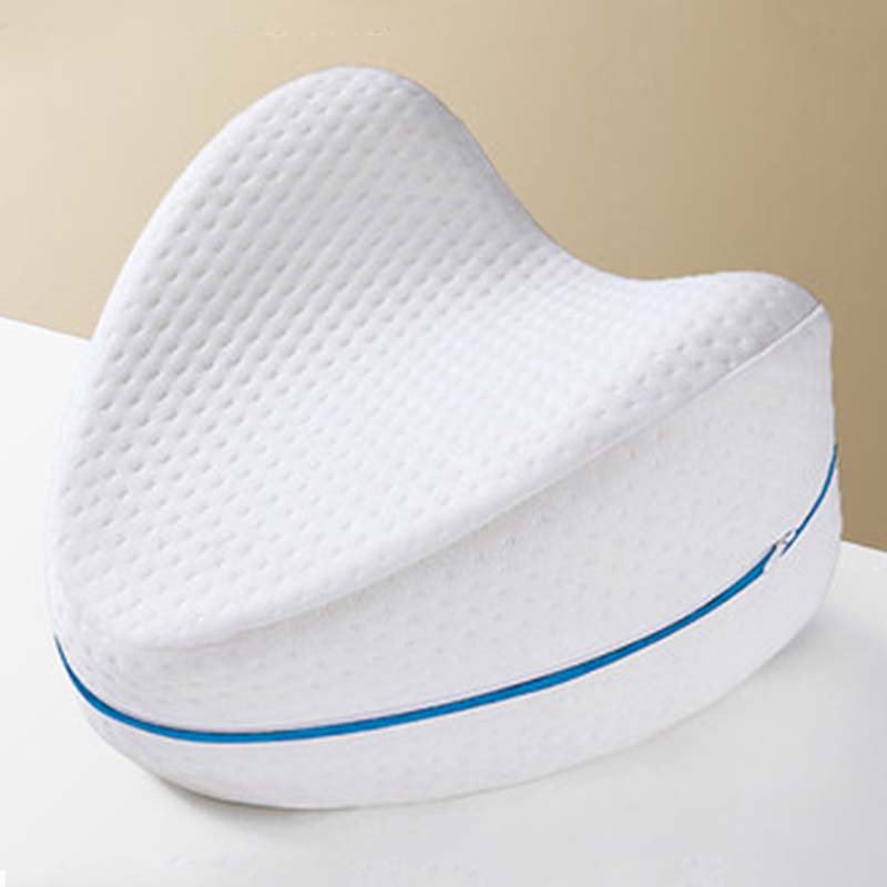 Premium Leg Pillow for Side Sleepers – Memory Foam Relief for Pregnant Women, Leg Pain & Edema – Breathable Heart-Shaped Design with Elastic Straps for Comfortable Sleeping