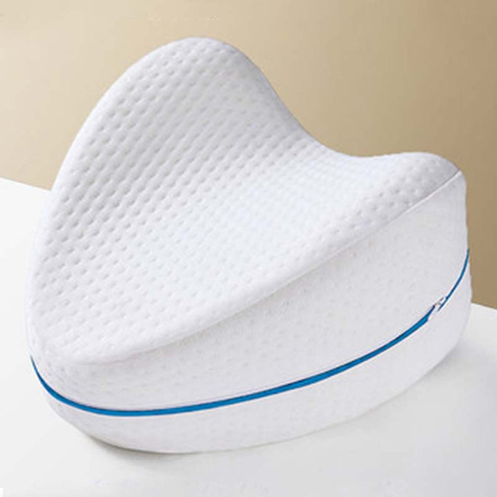 Premium Leg Pillow for Side Sleepers – Memory Foam Relief for Pregnant Women, Leg Pain & Edema – Breathable Heart-Shaped Design with Elastic Straps for Comfortable Sleeping