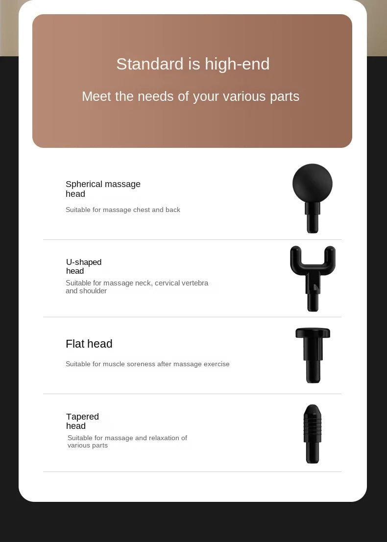 Premium Long Handle Massage Gun – Deep Tissue Percussion Muscle Massager with USB Type C Charging