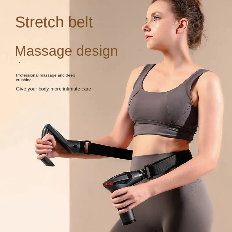 Premium Long Handle Massage Gun – Deep Tissue Percussion Muscle Massager with USB Type C Charging