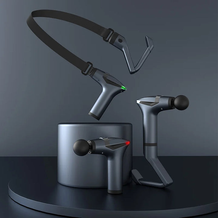 Premium Long Handle Massage Gun – Deep Tissue Percussion Muscle Massager with USB Type C Charging