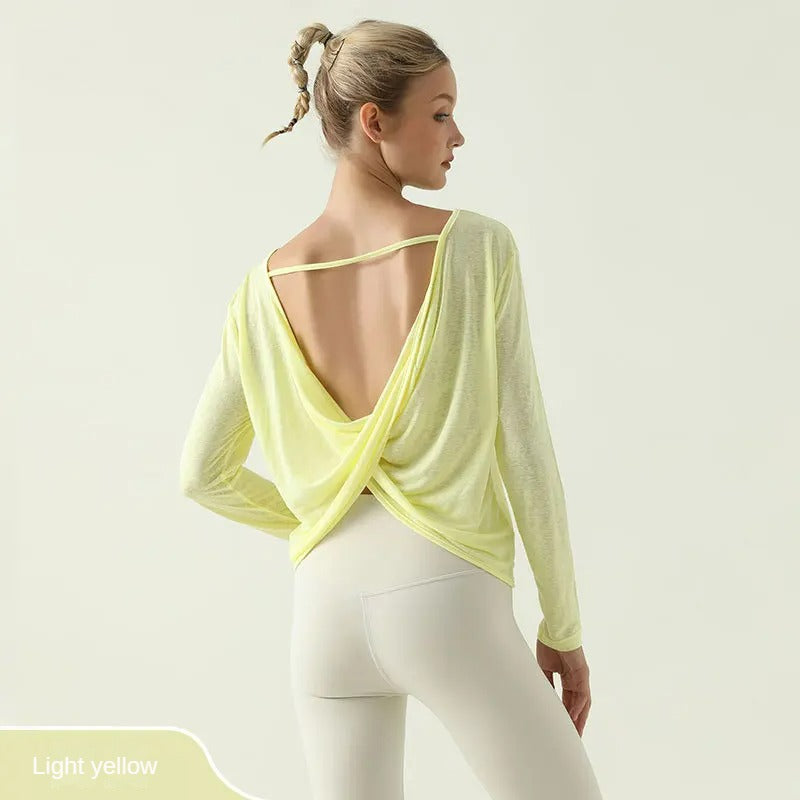 Premium Long Sleeve Yoga Shirt for Women – Quick-Dry Fitness Top, Comfortable Running and Gym Wear, Full Sleeve Coverage, Soft Broadcloth Fabric, True to Size Fit