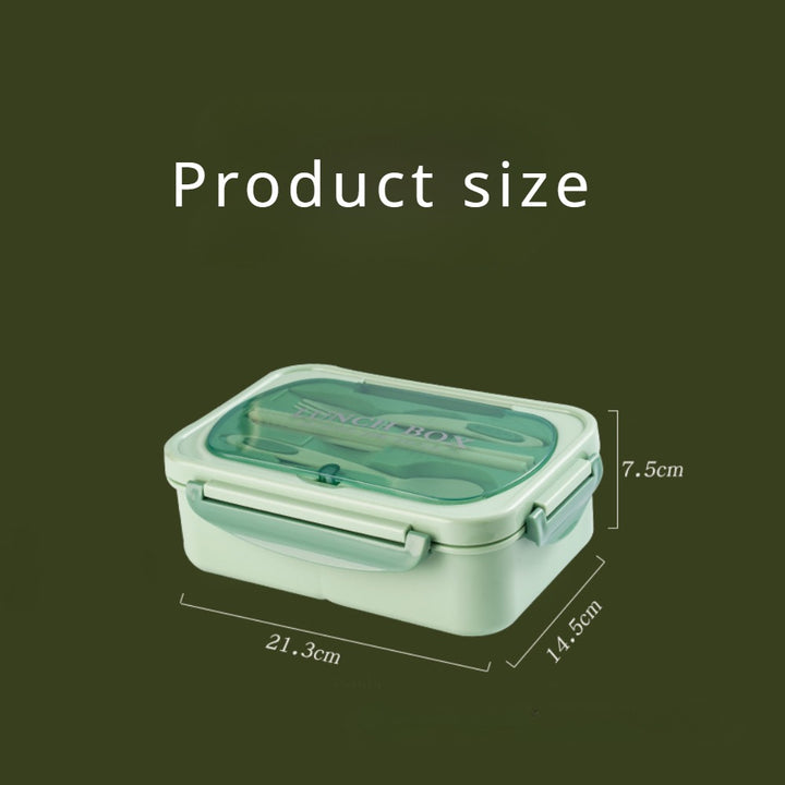 Premium Lunch Box with Tableware – Square Divided Bento Box for Office Workers, Leak-Proof, Microwave Safe, Ideal for Picnic & Camping, Portable Food Container