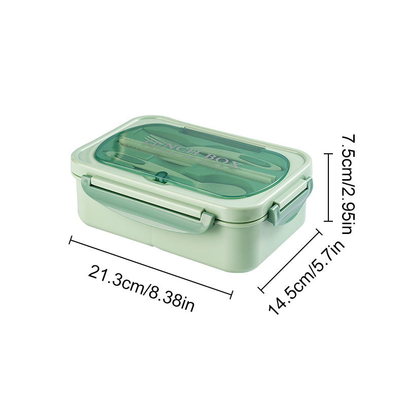 Premium Lunch Box with Tableware – Square Divided Bento Box for Office Workers, Leak-Proof, Microwave Safe, Ideal for Picnic & Camping, Portable Food Container