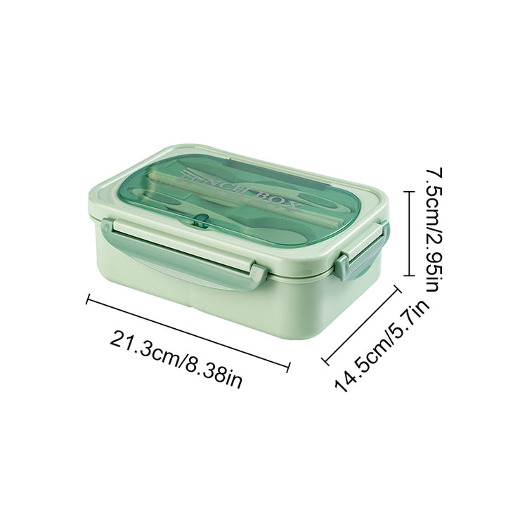 Premium Lunch Box with Tableware – Square Divided Bento Box for Office Workers, Leak-Proof, Microwave Safe, Ideal for Picnic & Camping, Portable Food Container