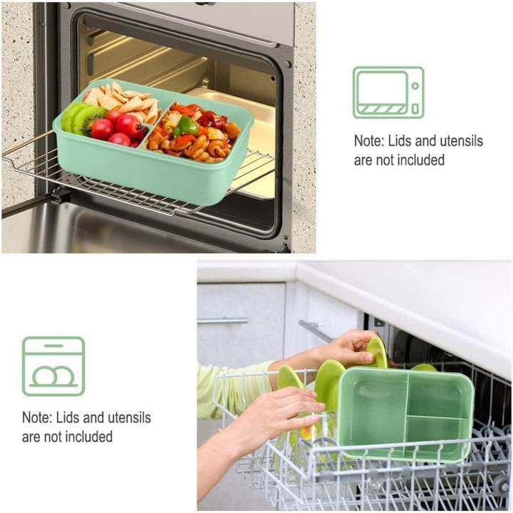Premium Lunch Box with Tableware – Square Divided Bento Box for Office Workers, Leak-Proof, Microwave Safe, Ideal for Picnic & Camping, Portable Food Container