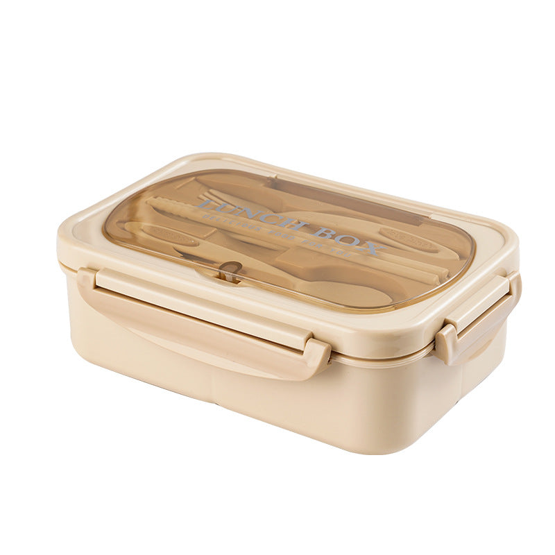 Premium Lunch Box with Tableware – Square Divided Bento Box for Office Workers, Leak-Proof, Microwave Safe, Ideal for Picnic & Camping, Portable Food Container