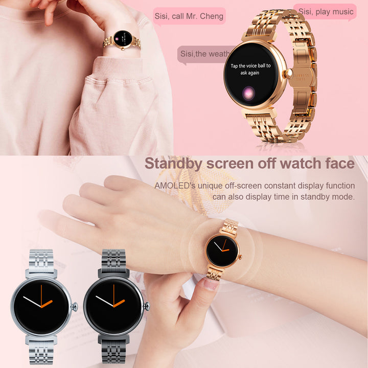 Premium Luxury Women's Smartwatch – Heart Rate, Blood Oxygen, Sleep Monitoring, Bluetooth Call, Diamond Bracelet, 1.32" HD Display, IP67 Waterproof, Fitness Tracker, Multi-Sport Modes