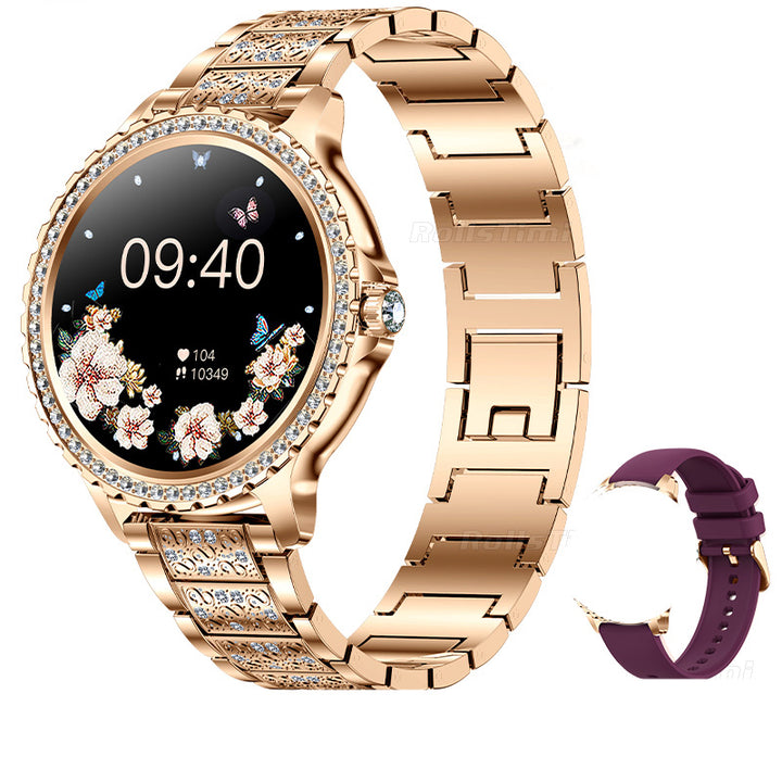 Premium Luxury Women's Smartwatch – Heart Rate, Blood Oxygen, Sleep Monitoring, Bluetooth Call, Diamond Bracelet, 1.32" HD Display, IP67 Waterproof, Fitness Tracker, Multi-Sport Modes