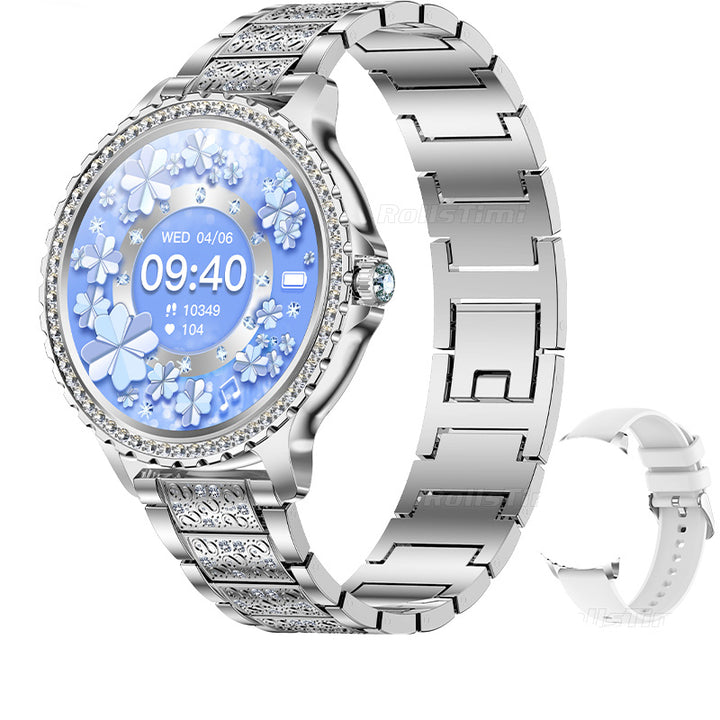 Premium Luxury Women's Smartwatch – Heart Rate, Blood Oxygen, Sleep Monitoring, Bluetooth Call, Diamond Bracelet, 1.32" HD Display, IP67 Waterproof, Fitness Tracker, Multi-Sport Modes