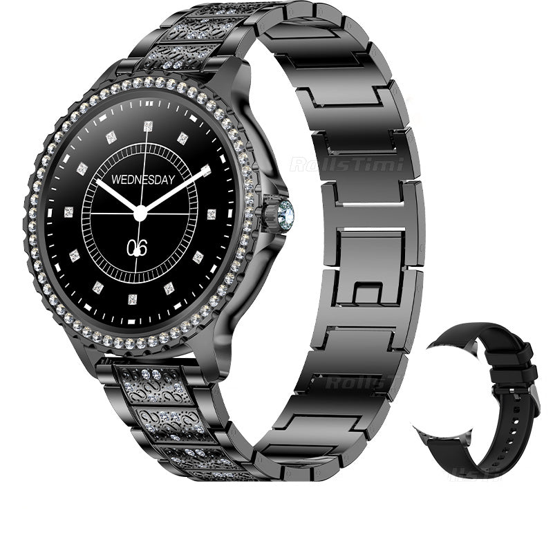 Premium Luxury Women's Smartwatch – Heart Rate, Blood Oxygen, Sleep Monitoring, Bluetooth Call, Diamond Bracelet, 1.32" HD Display, IP67 Waterproof, Fitness Tracker, Multi-Sport Modes