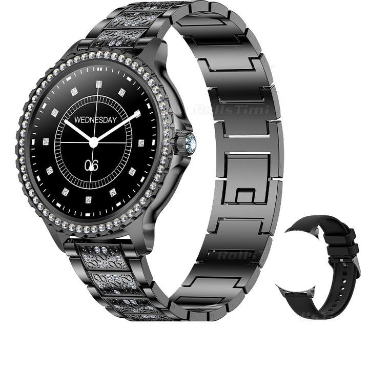 Premium Luxury Women's Smartwatch – Heart Rate, Blood Oxygen, Sleep Monitoring, Bluetooth Call, Diamond Bracelet, 1.32" HD Display, IP67 Waterproof, Fitness Tracker, Multi-Sport Modes