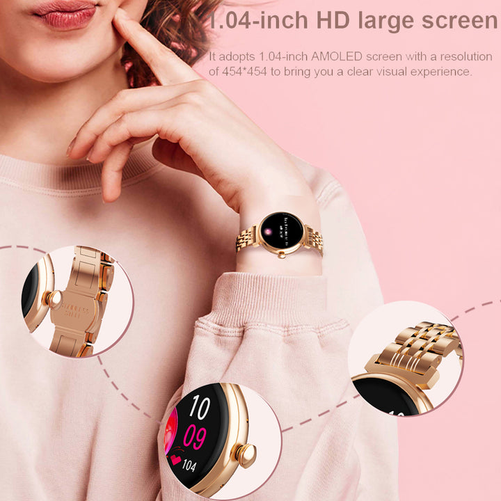 Premium Luxury Women's Smartwatch – Heart Rate, Blood Oxygen, Sleep Monitoring, Bluetooth Call, Diamond Bracelet, 1.32" HD Display, IP67 Waterproof, Fitness Tracker, Multi-Sport Modes