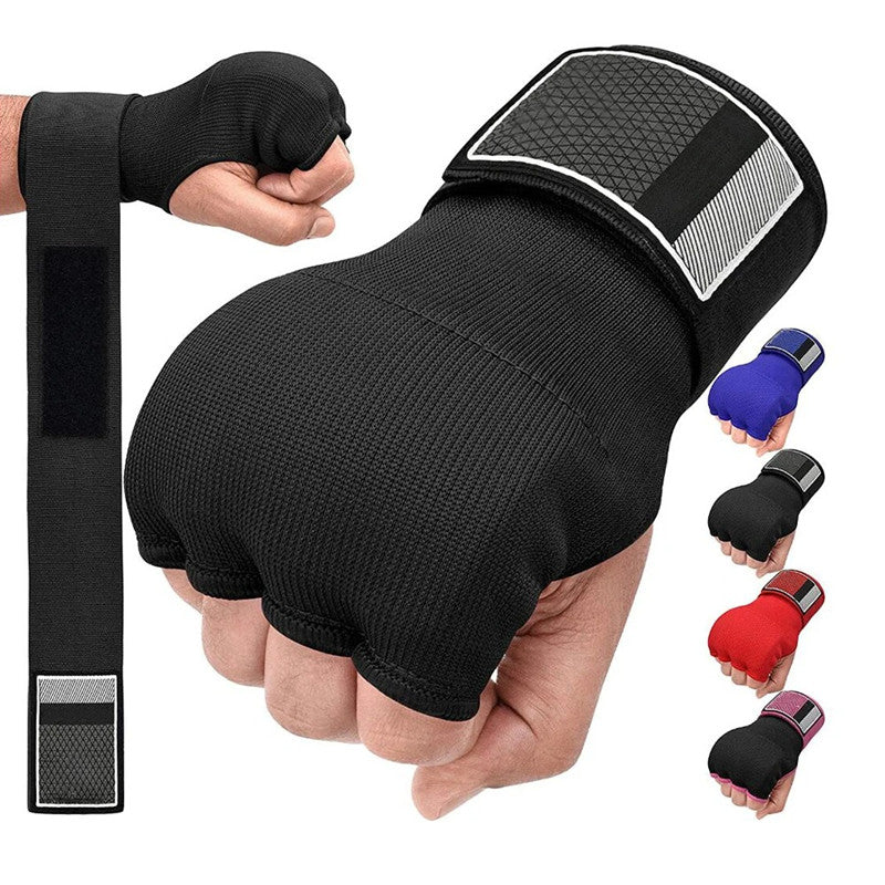 Premium MMA Half-Finger Boxing Gloves – Padded Foam Inner Gloves for Boxing, MMA, Muay Thai, Kickboxing, Taekwondo & Karate – Long Wrist Strap for Enhanced Support & Protection