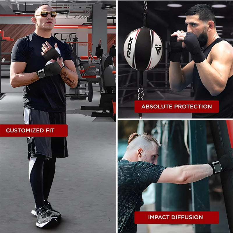 Premium MMA Half-Finger Boxing Gloves – Padded Foam Inner Gloves for Boxing, MMA, Muay Thai, Kickboxing, Taekwondo & Karate – Long Wrist Strap for Enhanced Support & Protection