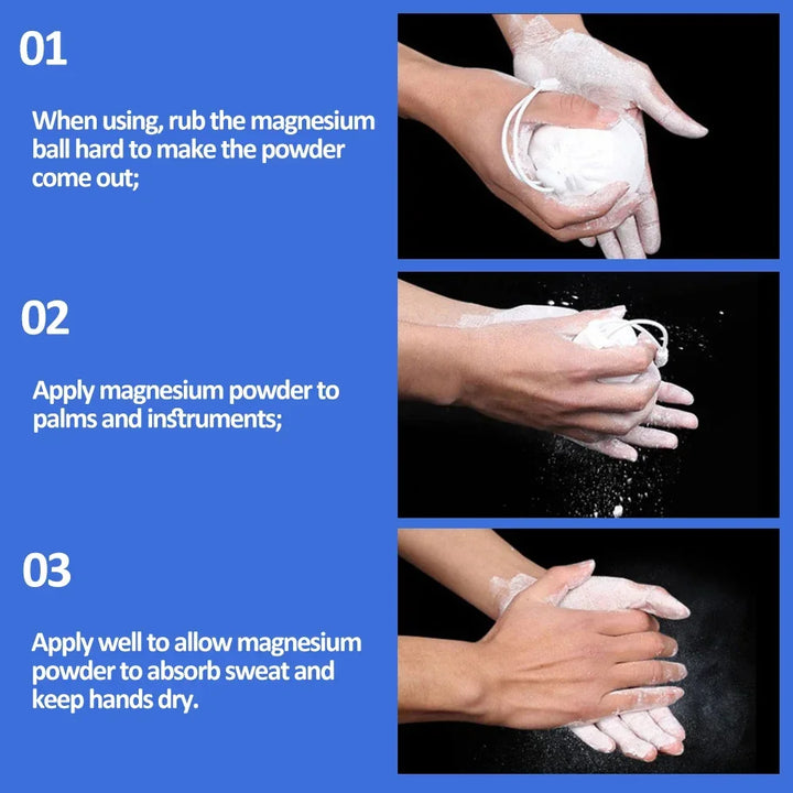 Premium Magnesium Chalk Ball for Weight Lifting, Rock Climbing & Gym Sports - Refillable Anti-Skid Chalk for Enhanced Grip in Fitness, Rope Training & Suspension Workouts