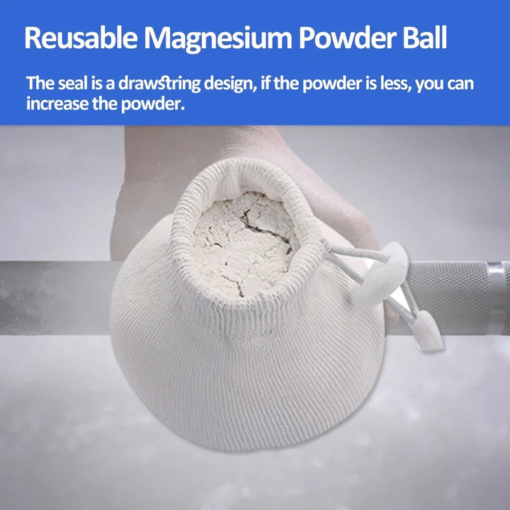 Premium Magnesium Chalk Ball for Weight Lifting, Rock Climbing & Gym Sports - Refillable Anti-Skid Chalk for Enhanced Grip in Fitness, Rope Training & Suspension Workouts