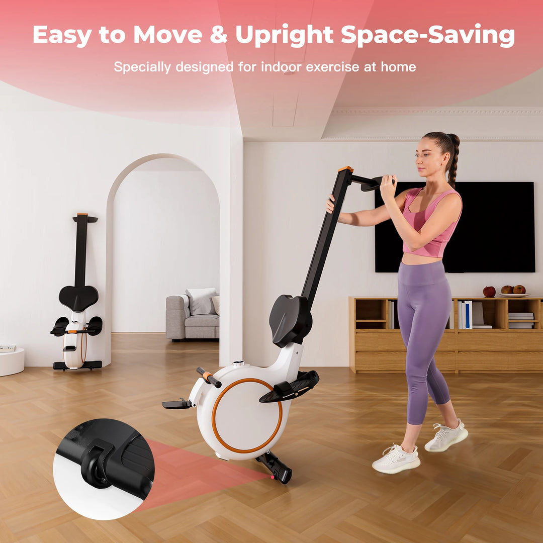 Premium Magnetic Rowing Machine for Home – 32 Level Adjustable Resistance Cardio Trainer with LED Monitor and Bluetooth