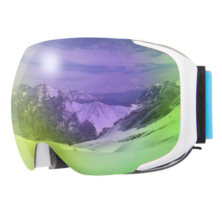 Premium Magnetic Ski Goggles – Quick-Change Lens, UV400 Protection, Anti-Fog, Explosion-Proof, Snowboard Ski Glasses for Men & Women, Includes Case and Yellow Lens