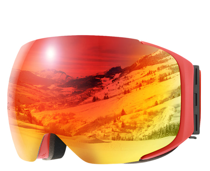 Premium Magnetic Ski Goggles – Quick-Change Lens, UV400 Protection, Anti-Fog, Explosion-Proof, Snowboard Ski Glasses for Men & Women, Includes Case and Yellow Lens