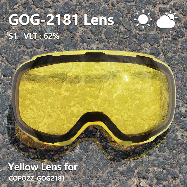 Premium Magnetic Ski Goggles – Quick-Change Lens, UV400 Protection, Anti-Fog, Explosion-Proof, Snowboard Ski Glasses for Men & Women, Includes Case and Yellow Lens