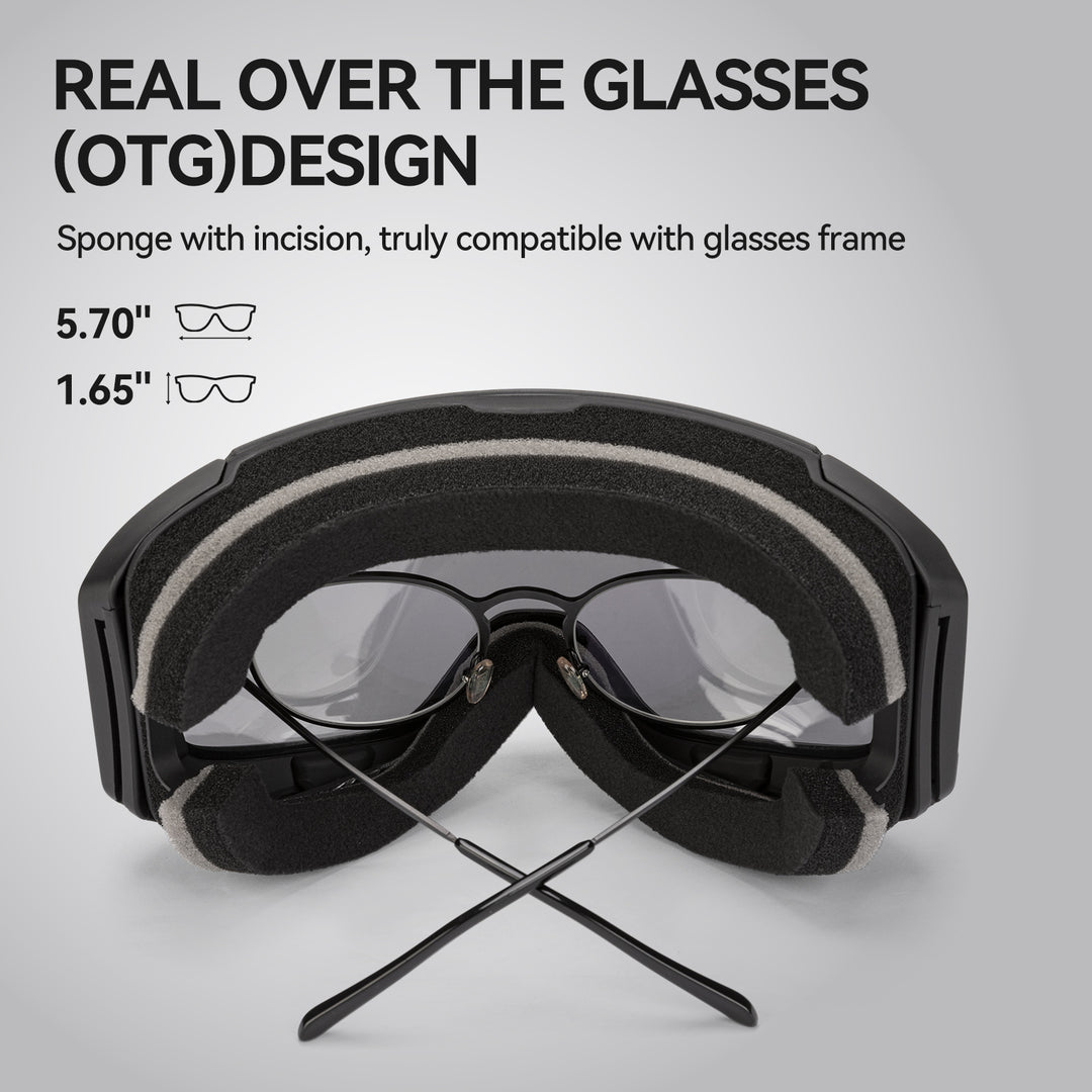 Premium Magnetic Ski Goggles – Quick-Change Lens, UV400 Protection, Anti-Fog, Explosion-Proof, Snowboard Ski Glasses for Men & Women, Includes Case and Yellow Lens